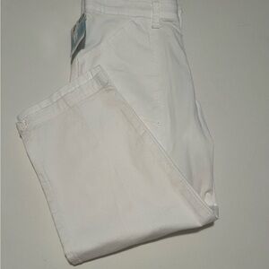 New Lee Women Capri Pant White Cotton Denim  Pant Size 4 (E3)